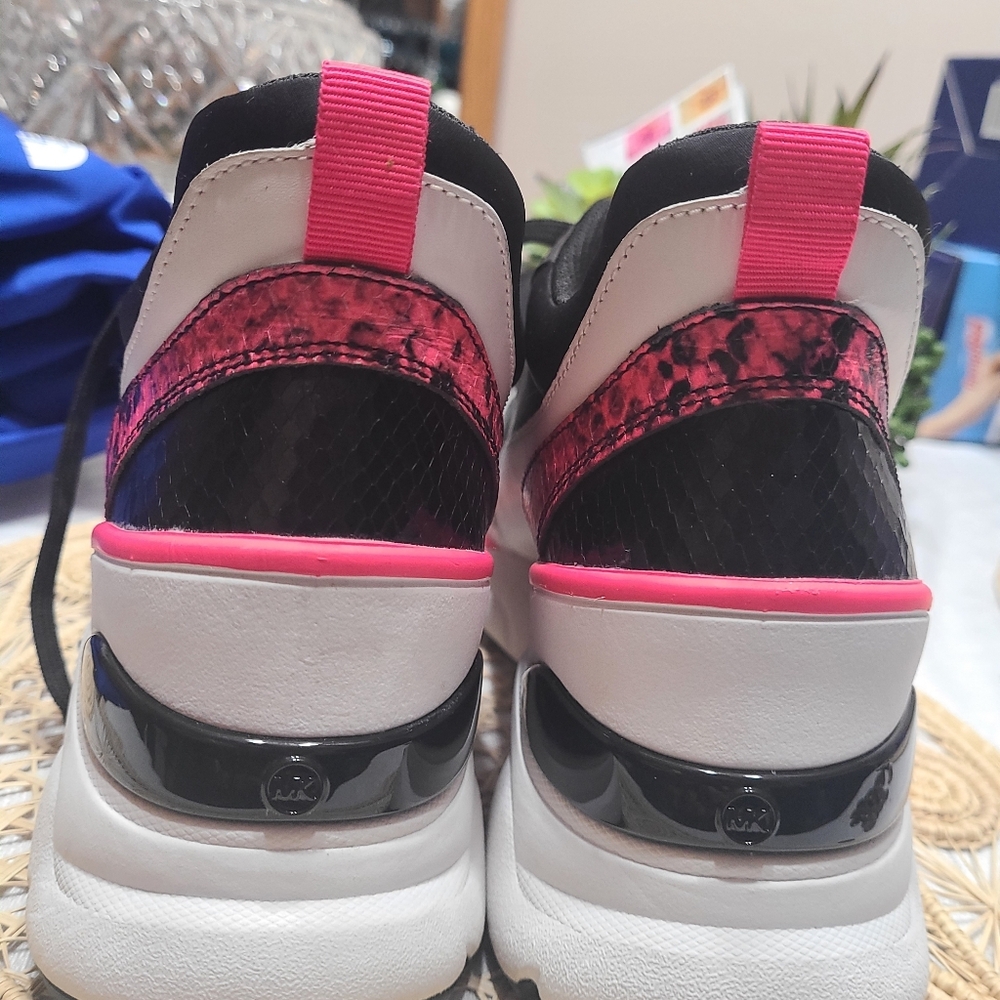 Michael Kors Black and Pink Women's Sneakers - Picture 3 of 6